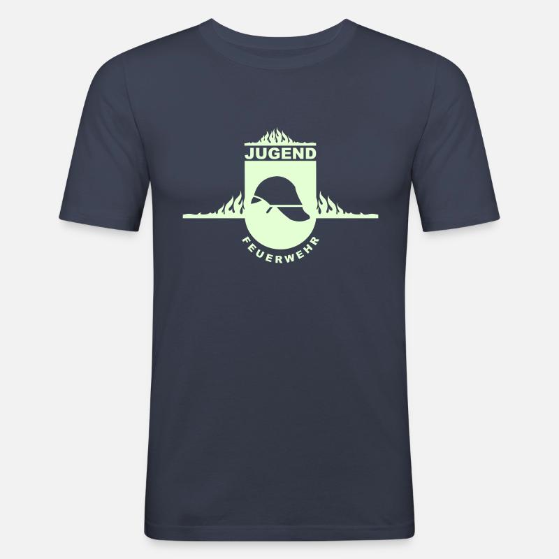 Jugend Feuerwehr - Männer Slim Fit T-Shirt - Navy