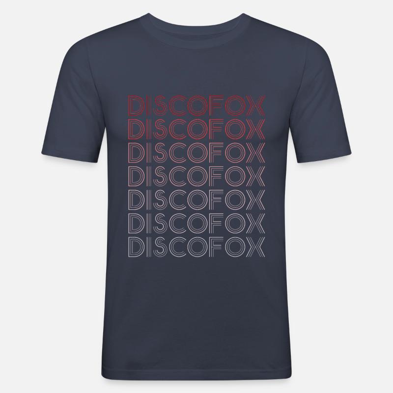 Discofox - Männer Slim Fit T-Shirt - Navy