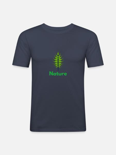 Nature nature lover - Men's Slim Fit T-Shirt - navy