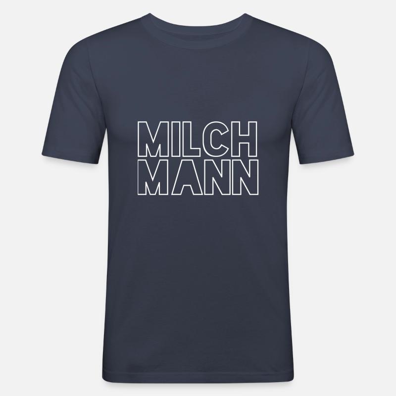 Milchmann - Männer Slim Fit T-Shirt - Navy