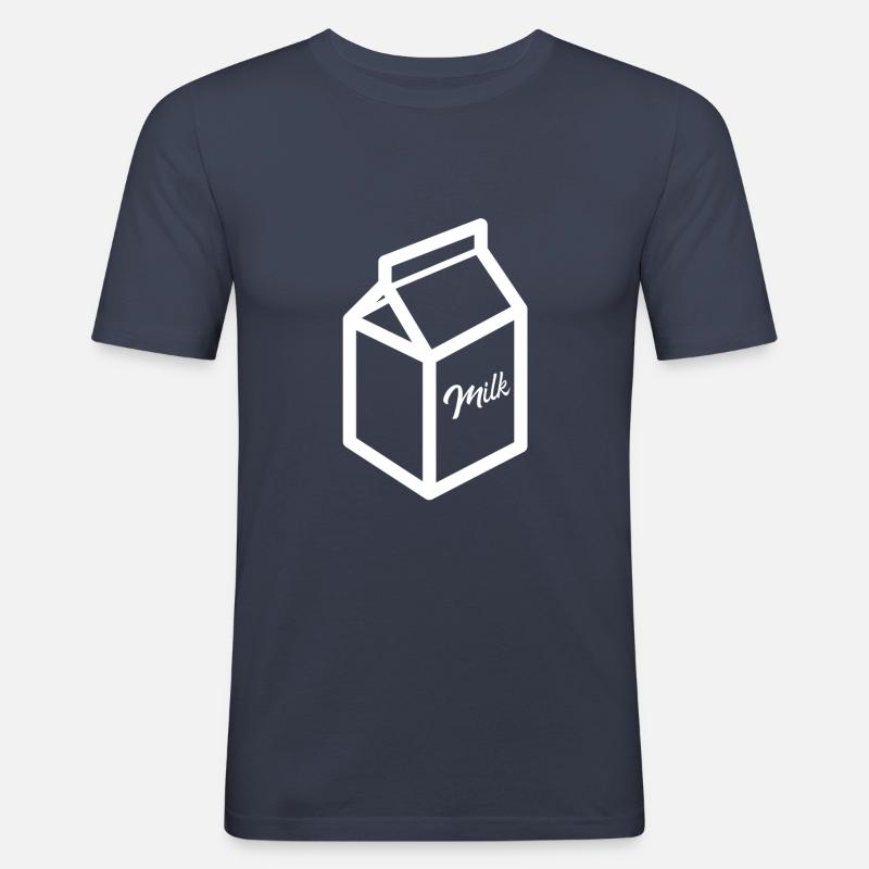 MILCH - Männer Slim Fit T-Shirt - Navy