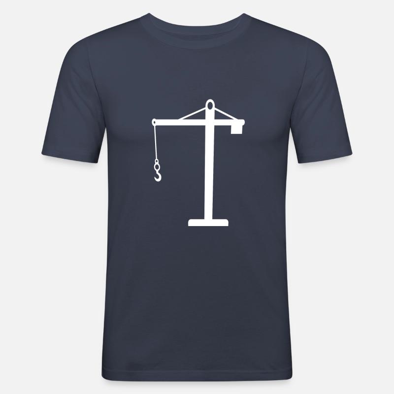 Kran - Männer Slim Fit T-Shirt - Navy