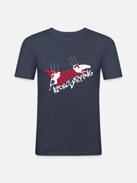 KITE SURFING ... - Men's Slim Fit T-Shirt - navy