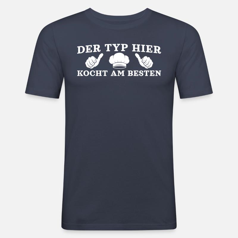 Hobbykoch Bester Koch Geschenkidee - Männer Slim Fit T-Shirt - Navy
