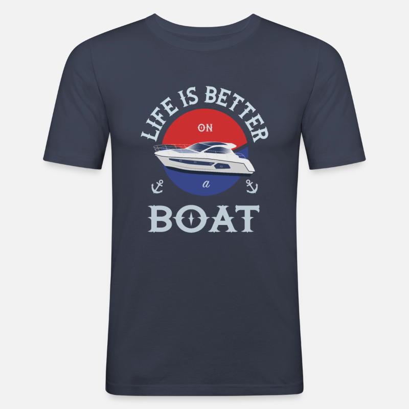 Boot - Männer Slim Fit T-Shirt - Navy