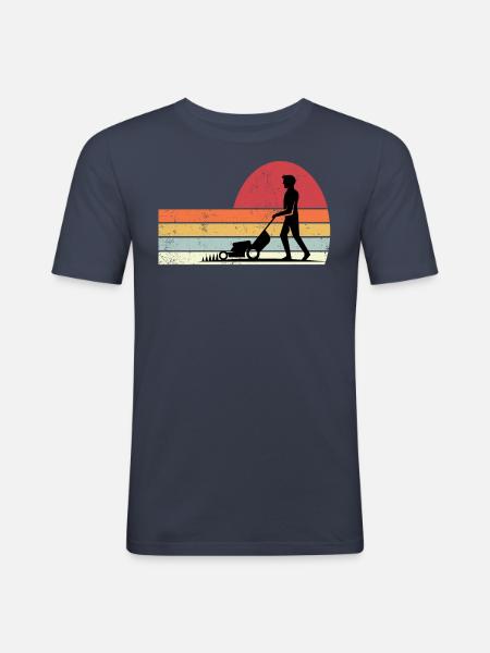 Lawn mower - Men's Slim Fit T-Shirt - navy