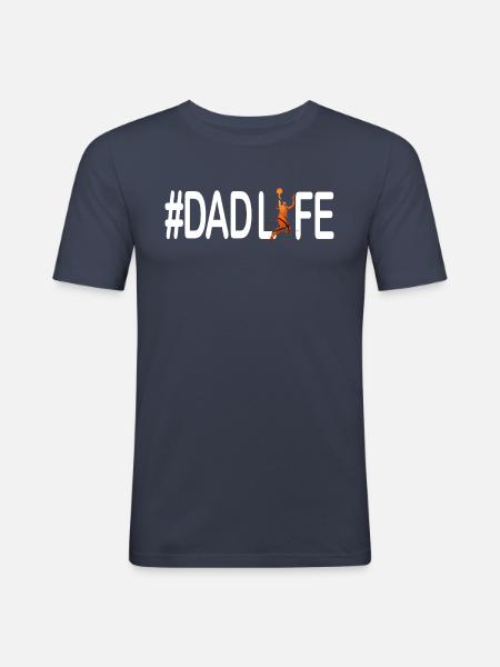Basketball Dadlife - Men's Slim Fit T-Shirt - navy
