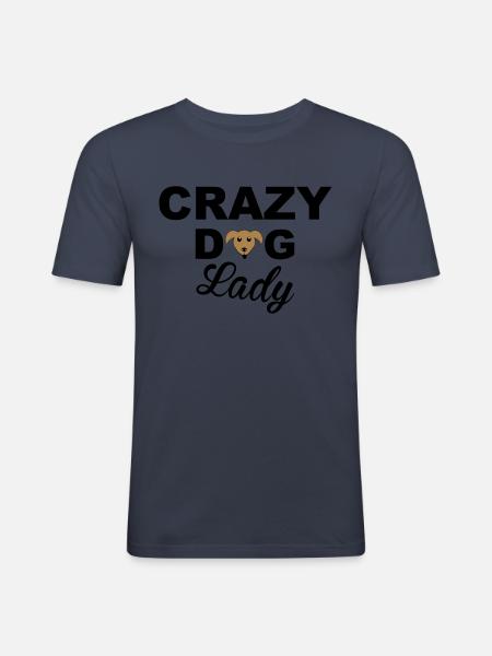 Dog Lady - T-shirt près du corps Homme - bleu marine