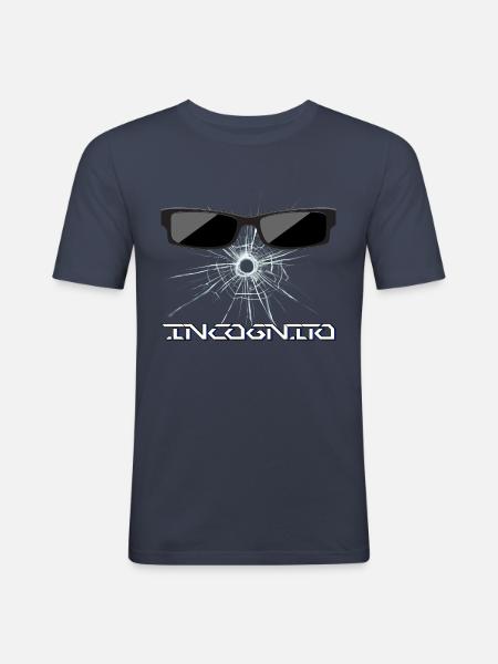 Broken Glass Sunglasses - Incognito - Men's Slim Fit T-Shirt - navy