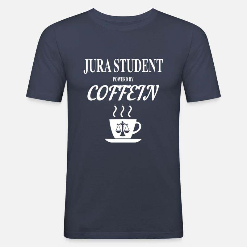 Jura Studium - Männer Slim Fit T-Shirt - Navy