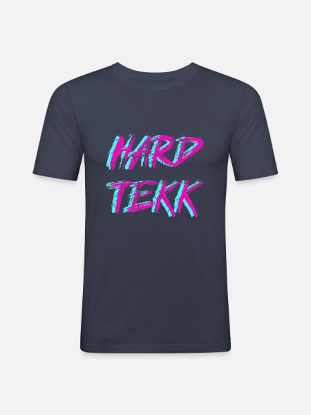 Hard Tekk Hardtekk - Männer Slim Fit T-Shirt - Navy