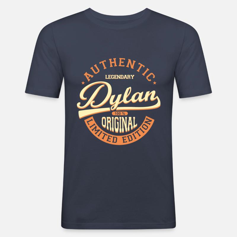 DYlAN Custom Tshirt Dylan Gift - Men's Slim Fit T-Shirt - navy