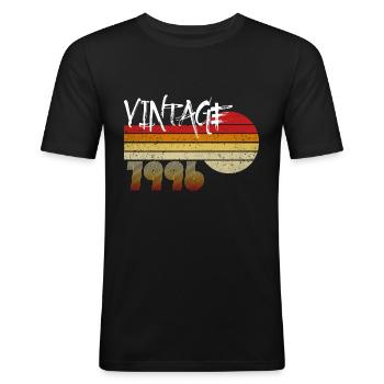 Vintage 1996 - Born 1996 - Year of Heroes! - Men's Slim Fit T-Shirt - black - Front - Nik (191cm)