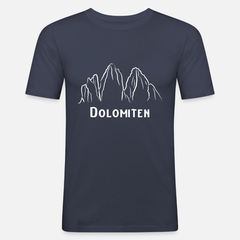 Dolomiten - Männer Slim Fit T-Shirt - Navy