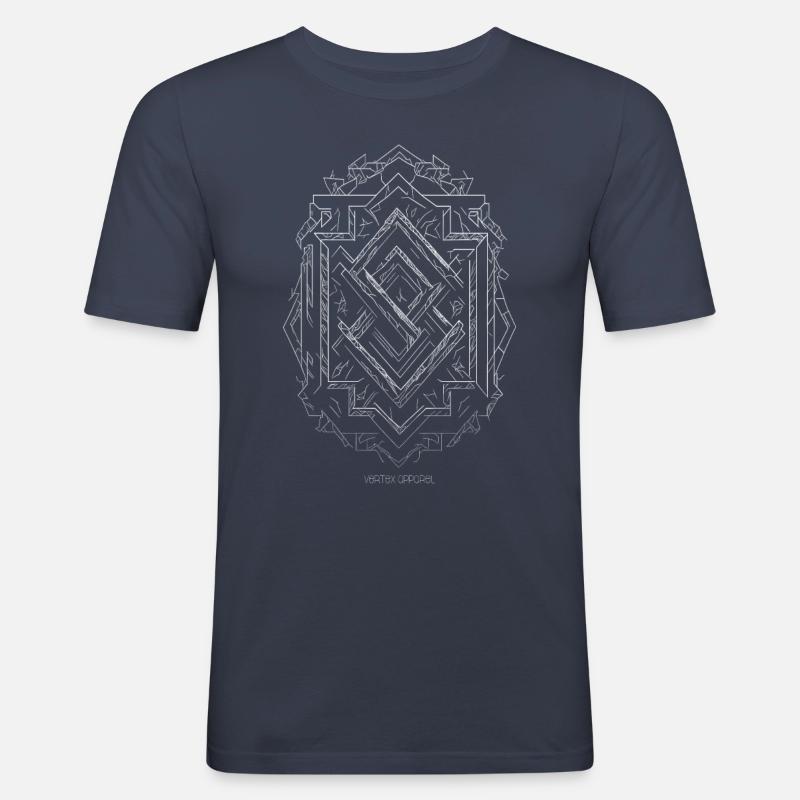 Vertex Thin - Männer Slim Fit T-Shirt - Navy