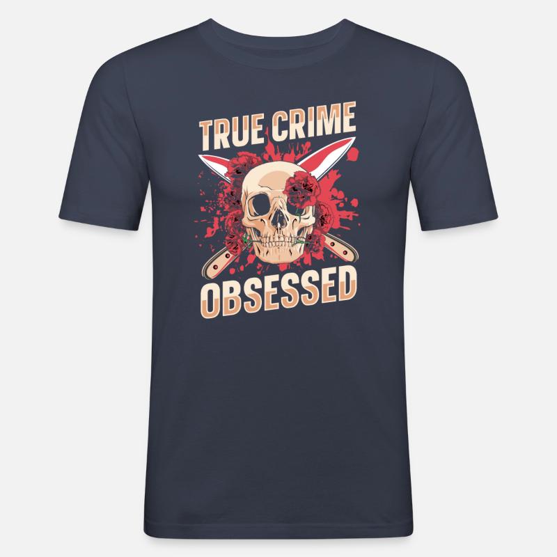 True Crime Obsessed - Männer Slim Fit T-Shirt - Navy