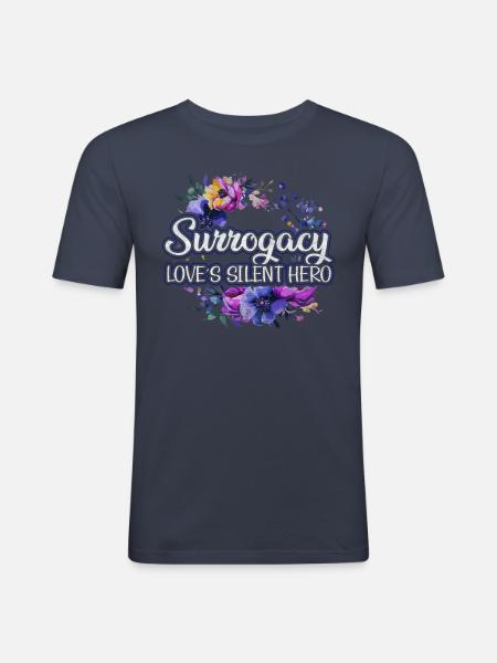 Surrogatmoderskab - Kærlighedens tavse helt - Surrogatmor - Herre Slim Fit T-Shirt - marineblå