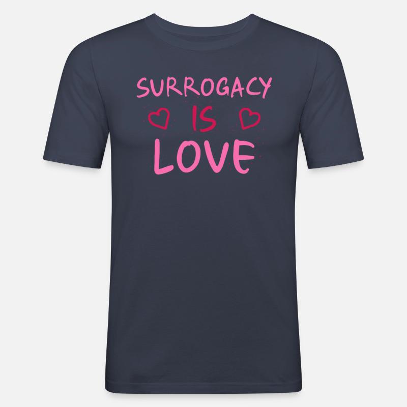 Surrogacy Is Love - Leihmutter - Männer Slim Fit T-Shirt - Navy