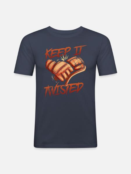Keep It Twisted Biker - Men's Slim Fit T-Shirt - navy