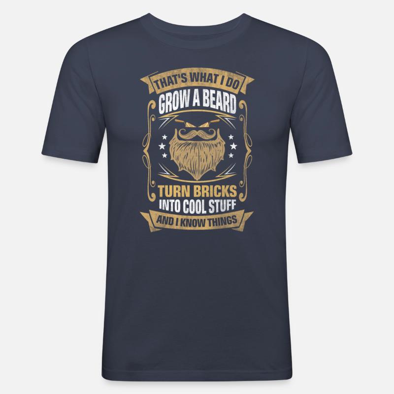 Brick-maçon Bricks Into Cool Things - T-shirt près du corps Homme - bleu marine