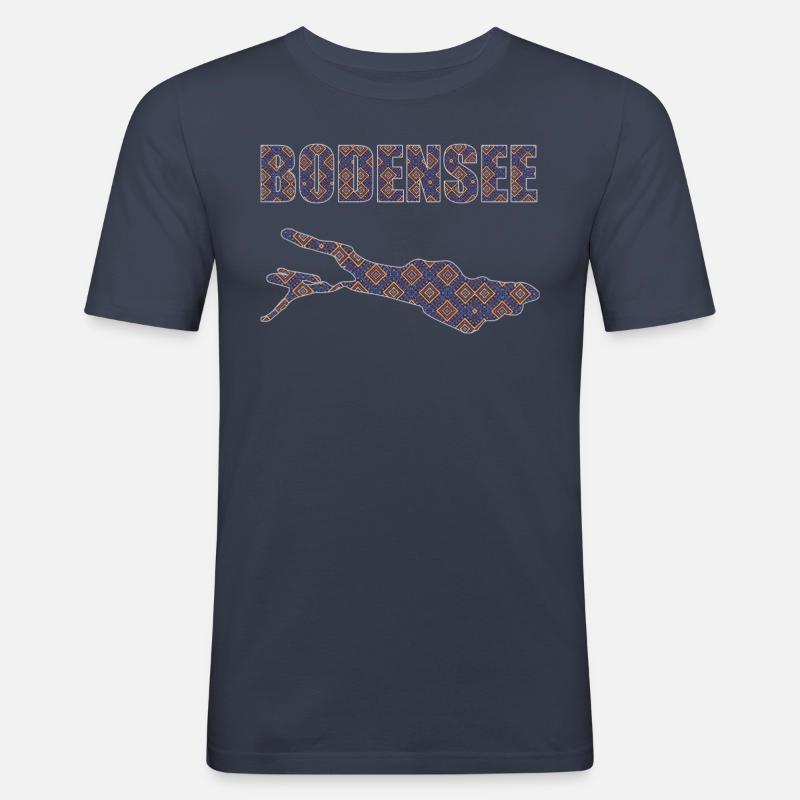 Bodensee Design - Männer Slim Fit T-Shirt - Navy