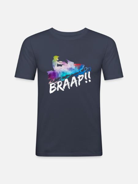 Braap! Snowmobile gift - Men's Slim Fit T-Shirt - navy