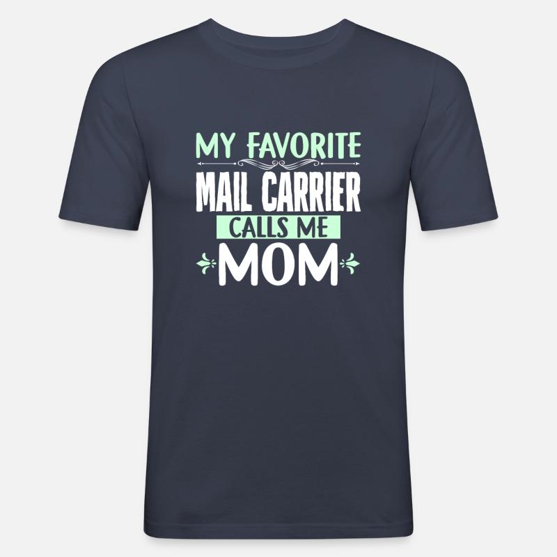 Mutter Bester Postbeförderer Sohn - Männer Slim Fit T-Shirt - Navy