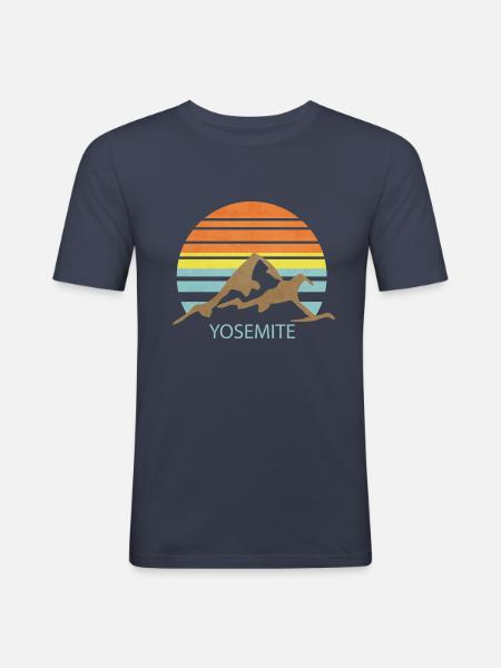 Yosemite - Männer Slim Fit T-Shirt - Navy