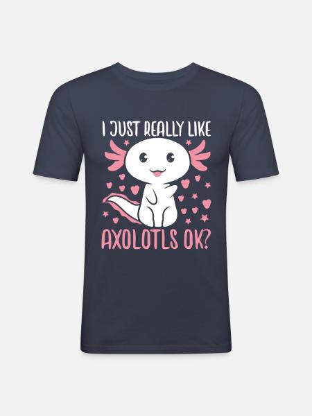 Axolotl - Men's Slim Fit T-Shirt - navy