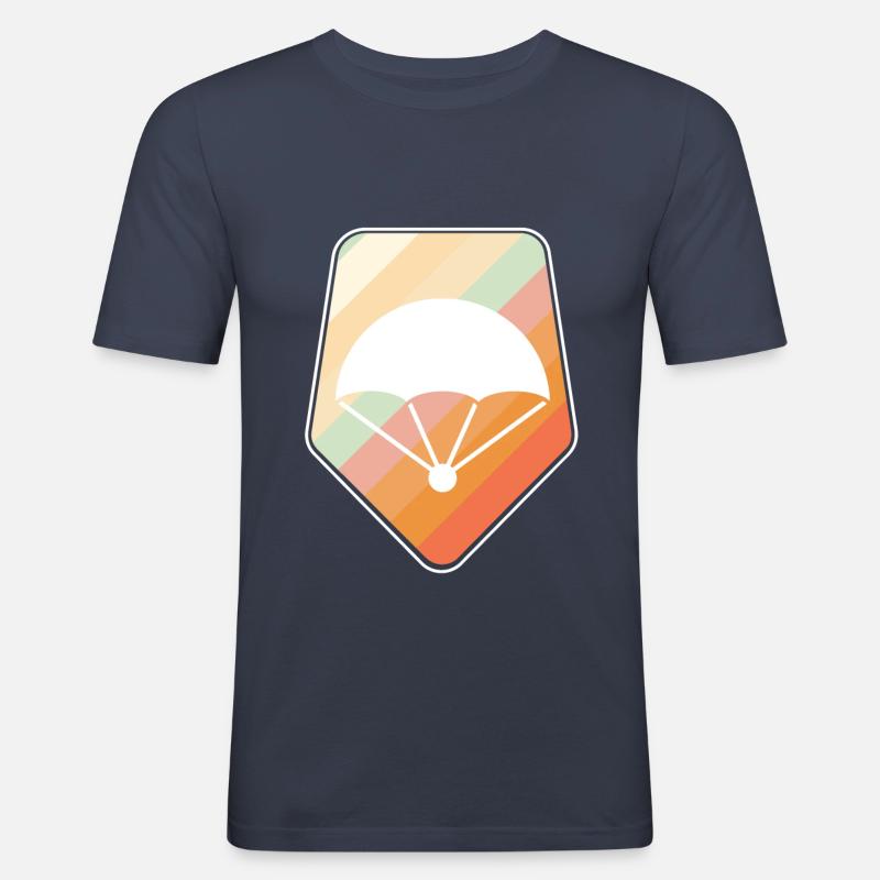 Fallschirm Geschenk - Männer Slim Fit T-Shirt - Navy