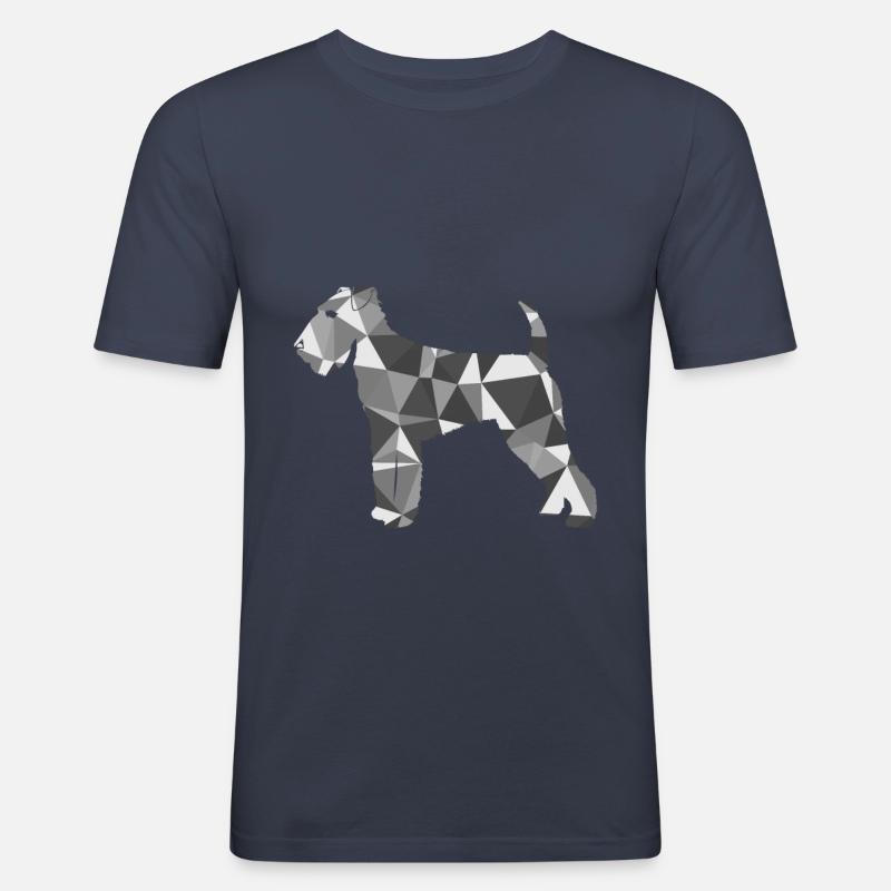 Polygon Airedale Terrier - Männer Slim Fit T-Shirt - Navy