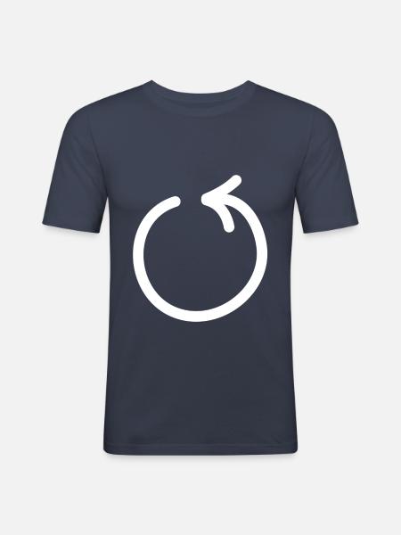 Circle arrow - Men's Slim Fit T-Shirt - navy