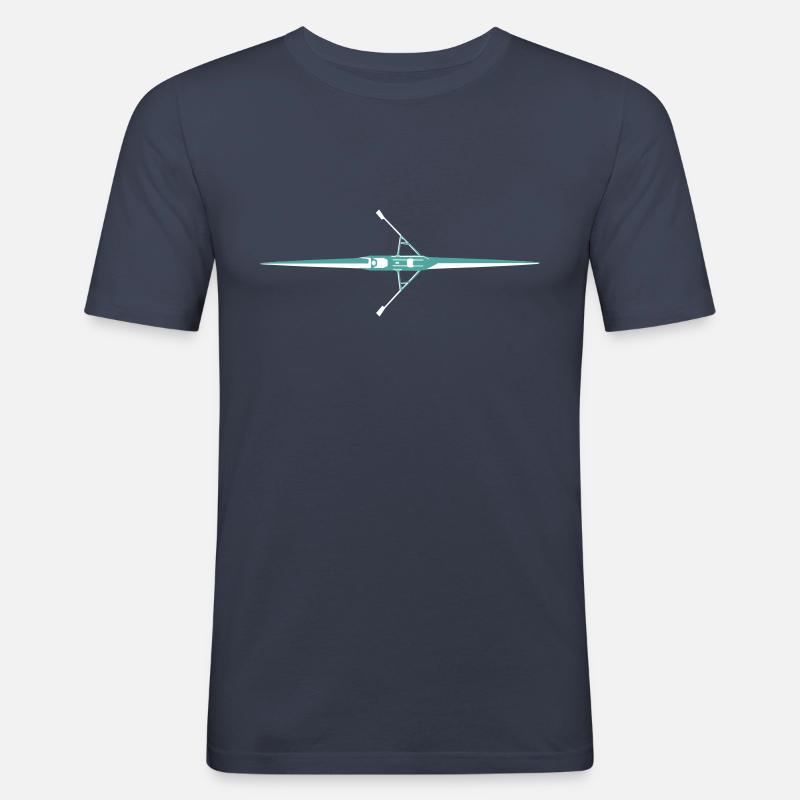 Rudern, Ruderboot, Sculling - Männer Slim Fit T-Shirt - Navy