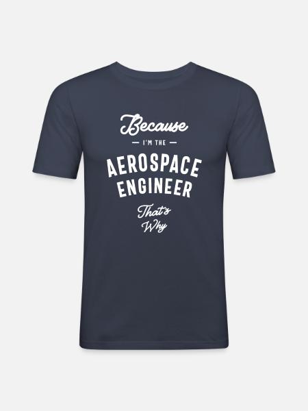 Aerospace Engineer Job Title Profession - Men's Slim Fit T-Shirt - navy