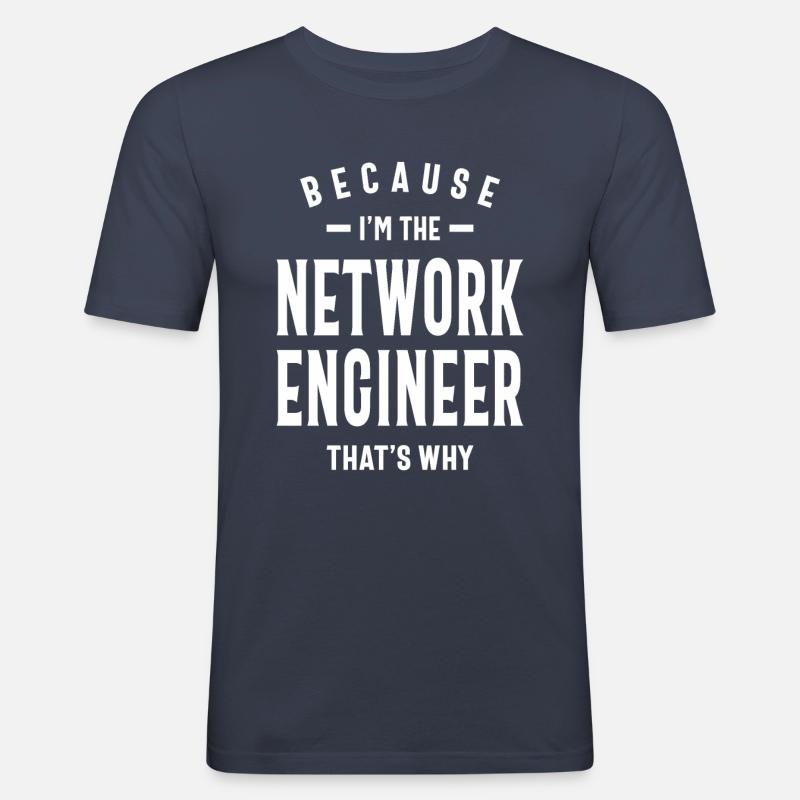 Network Engineer Berufsbezeichnung Beruf - Männer Slim Fit T-Shirt - Navy