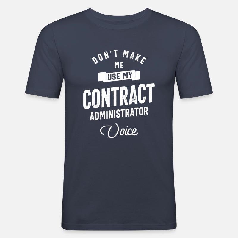 Vertragssachbearbeiter Beruf - Männer Slim Fit T-Shirt - Navy