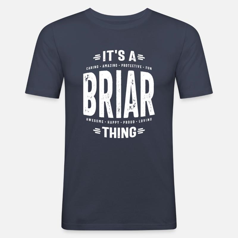 Briar Personalisierter Name - Männer Slim Fit T-Shirt - Navy