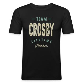 Team Crosby Funny Personalized Name - Men's Slim Fit T-Shirt - black - Front - Nik (191cm)