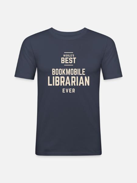 Bookmobile Librarian Job Title Profession - Men's Slim Fit T-Shirt - navy