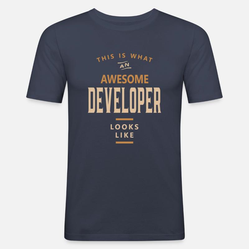 Developer - Men's Slim Fit T-Shirt - navy
