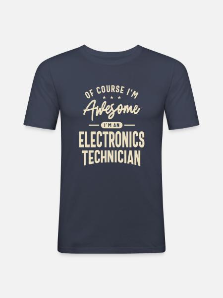 Electronics Technician Occupation - Men's Slim Fit T-Shirt - navy