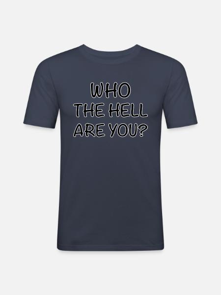 Who are you - Men's Slim Fit T-Shirt - navy