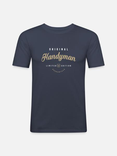 Homme à tout faire Drôle Titre du poste Profession Anniversaire - T-shirt près du corps Homme - bleu marine