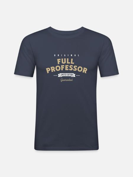 Fuld Professor Sjov Job titel Erhverv - Herre Slim Fit T-Shirt - marineblå