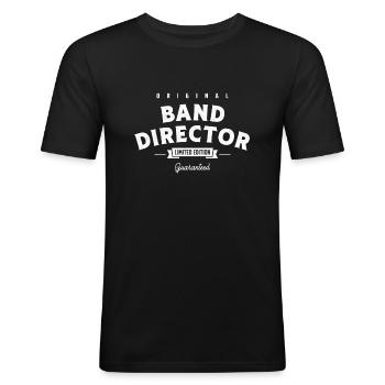 Band Director Funny Job Title Profession Birthday - Men's Slim Fit T-Shirt - black - Front - Nik (191cm)