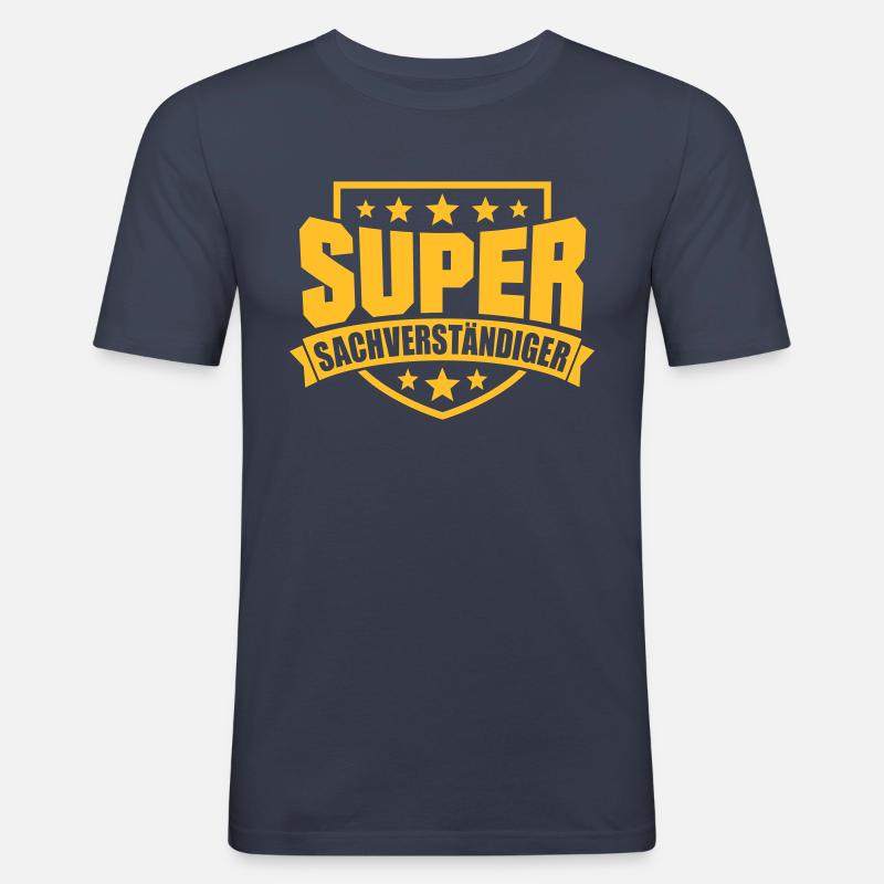 Super Sachverständiger - Männer Slim Fit T-Shirt - Navy