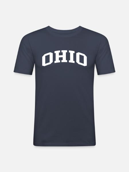 Ohio - T-shirt près du corps Homme - bleu marine