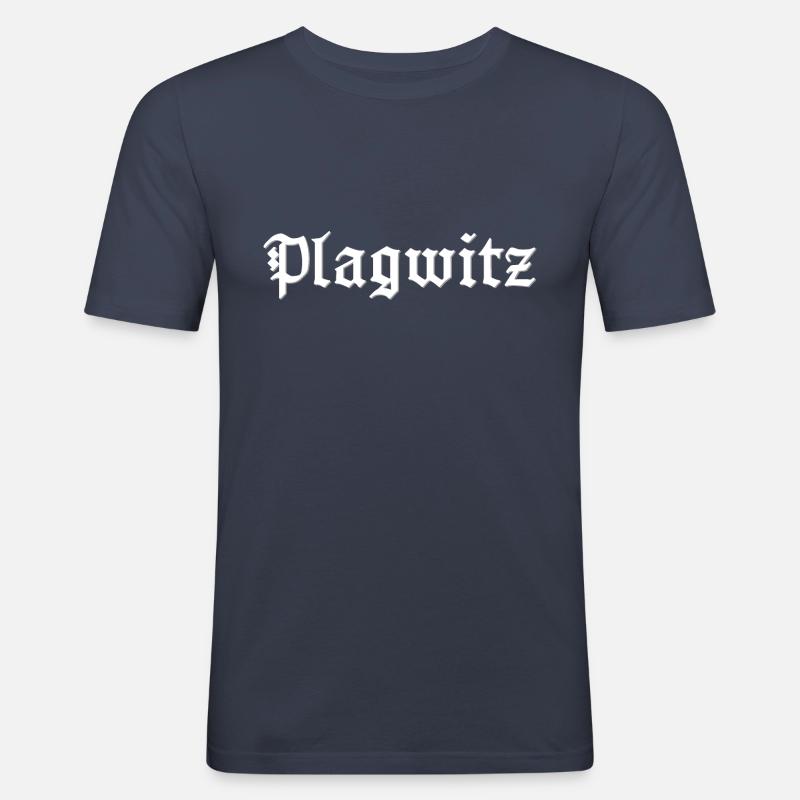 Plagwitz - Männer Slim Fit T-Shirt - Navy