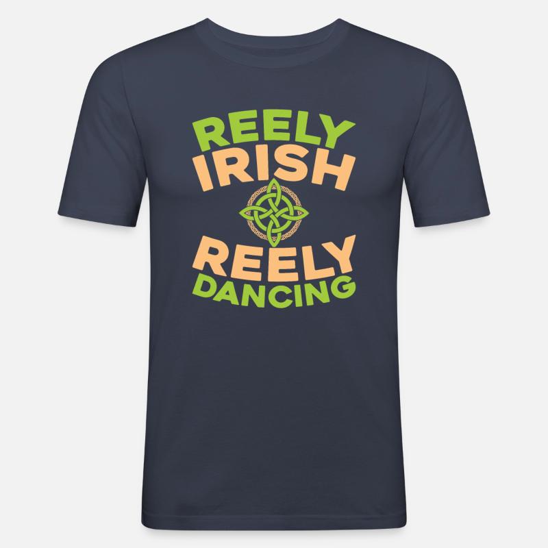 Irish Dance Irischer Tanz - Männer Slim Fit T-Shirt - Navy