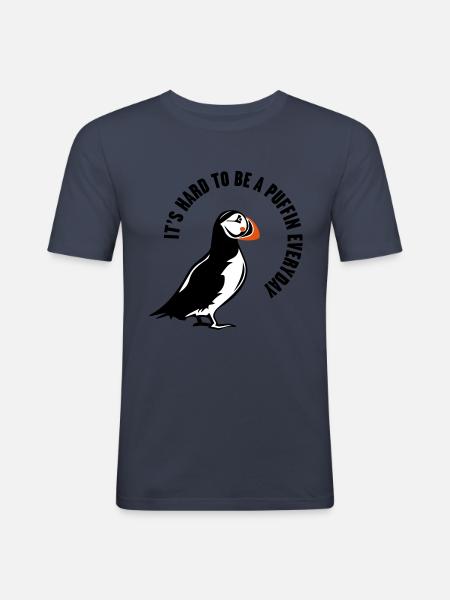 PUFFIN - Männer Slim Fit T-Shirt - Navy